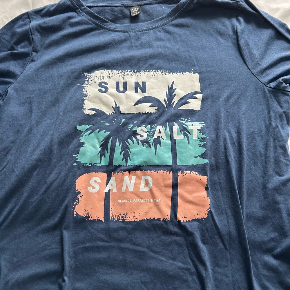 SHEIN Navy Blue Casual Tee